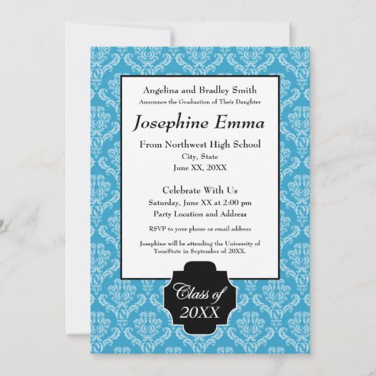 Aankondiging en uitnodiging van het afstuderen (Voorkant)