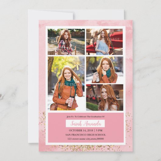 Aankondiging en uitnodiging van het afstuderen (Achterkant)