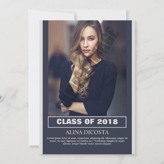 Aankondiging en uitnodiging van het afstuderen (Voorkant)