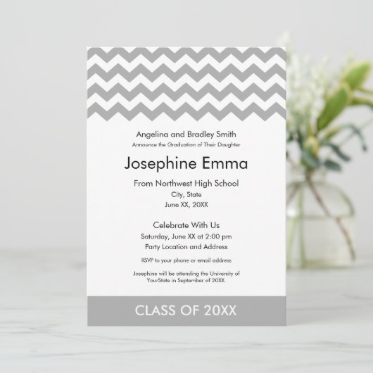 Aankondiging en uitnodiging van het afstuderen - C (Staand voorkant)