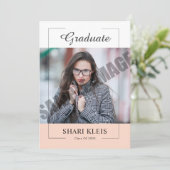 Aankondiging en uitnodiging van het hoogste Afstud (Staand voorkant)