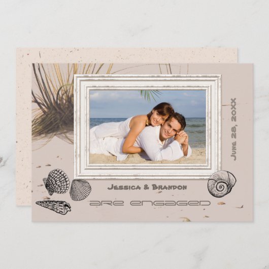 Aankondiging en uitnodiging van zeegras (Voorkant / Achterkant)