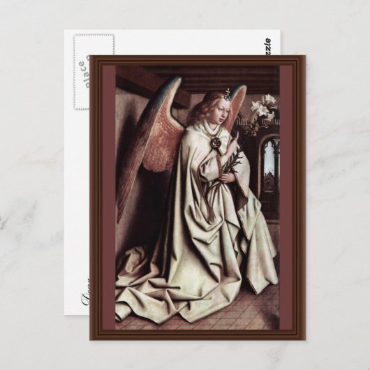 Aankondiging engel door Eyck Hubert Van Briefkaart (Voorkant / Achterkant)