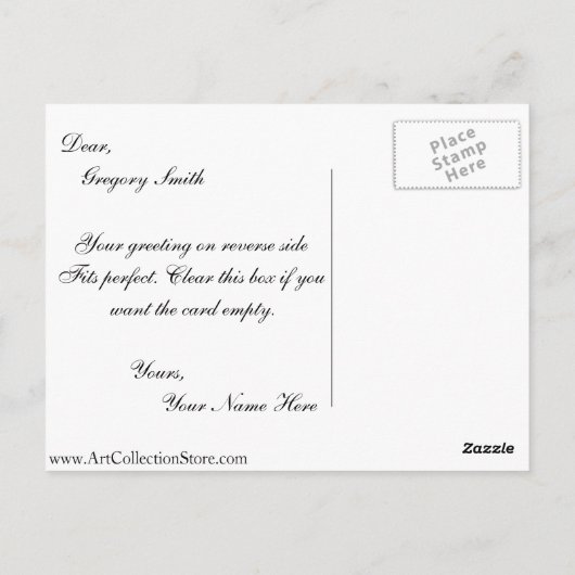 Aankondiging engel door Eyck Hubert Van Briefkaart (Achterkant)