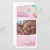 Aankondiging Floral Bunch-Baby (Voorkant / Achterkant)