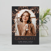 Aankondiging Floral Folie Arch Foto Afstuderen (Staand Voorkant)