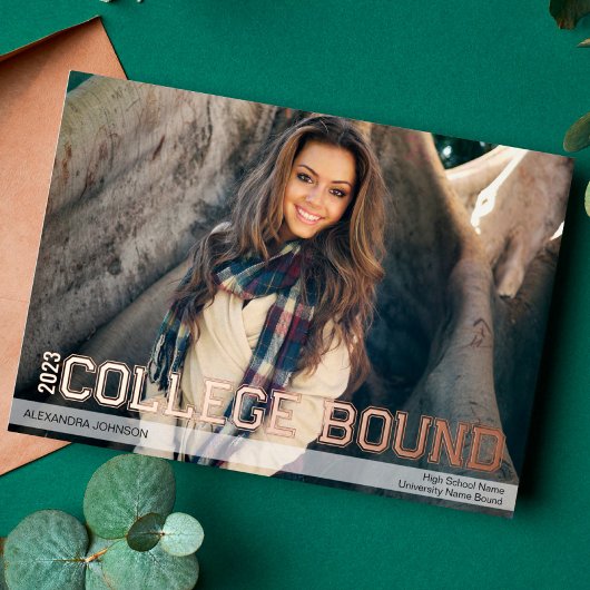 Aankondiging Folie College Bond High School Afstud