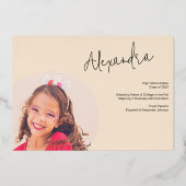 Aankondiging Folie College Bond High School Afstud (Achterkant)