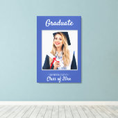 Aankondiging Foto Modern Classy Afstuderen Canvas Afdruk (Insitu (Houten vloer))