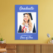 Aankondiging Foto Modern Classy Afstuderen Canvas Afdruk (Insitu (Woonkamer))