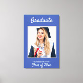 Aankondiging Foto Modern Classy Afstuderen Canvas Afdruk (Voorkant)