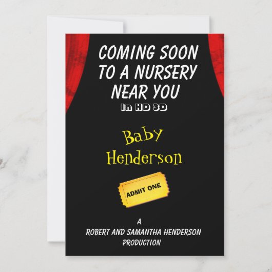 Aankondiging Fun Movie Theme Baby - (Voorkant)