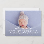 Aankondiging geboorte Baby bewerkbare kleur (Voorkant)