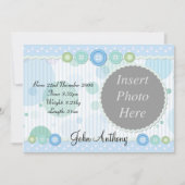 Aankondiging geboorte baby jongen (Voorkant)