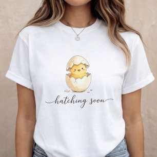 Aankondiging Geboorte Cute Kuiken Zwangerschapsaan Tri-Blend Shirt