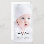 Aankondiging Geboorte - Fotokaarten (Voorkant / Achterkant)