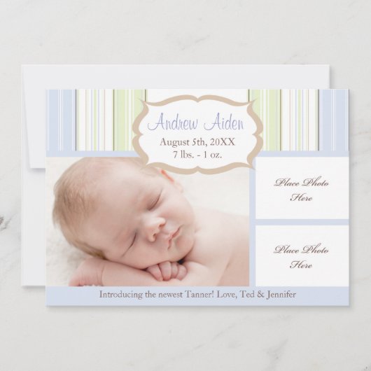 Aankondiging Geboorte Jongen (Voorkant)