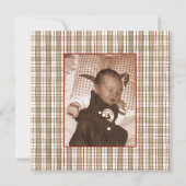 Aankondiging geboorte jongetje met sokken aap (Achterkant)