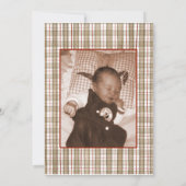 Aankondiging geboorte jongetje met sokken aap (Achterkant)