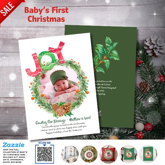 Aankondiging geboorte Kerstmis met dankbaarheid