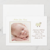 Aankondiging geboorte klein lammetje (Voorkant / Achterkant)