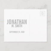 Aankondiging geboorte met aangepaste pasgeboren Ba (Achterkant)