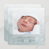 Aankondiging geboorte winterfoto (Voorkant / Achterkant)