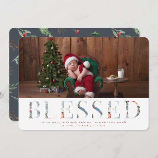 Aankondiging geboorte Wonderland Holiday (Voorkant / Achterkant)