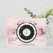 Aankondiging geboortetekaart Aangepaste Sun Moon A (Staand voorkant)