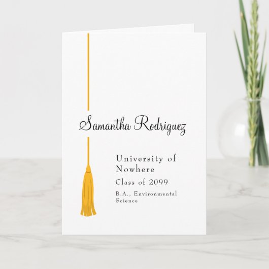 Aankondiging gele Afstuderen (Voorkant)