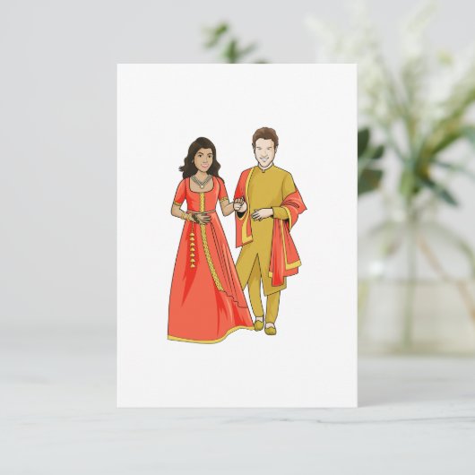 Aankondiging gemengd huwelijk (Staand voorkant)