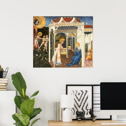 Aankondiging - Giovanni di Paolo Fine Art Poster (Thuiskantoor)