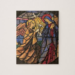 Aankondiging Glas in lood Venster Puzzle Italië Legpuzzel