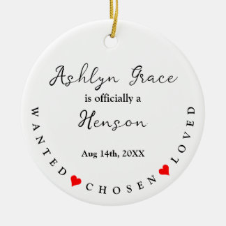 Aankondiging goedkeuring Gotcha Day New Parents Gi Keramisch Ornament