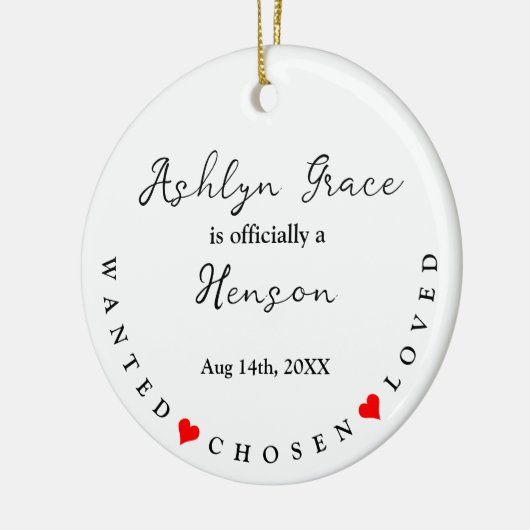 Aankondiging goedkeuring Gotcha Day New Parents Gi Keramisch Ornament (Links)