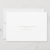 Aankondiging gouden Idyllische kalligrafie (Achterkant)