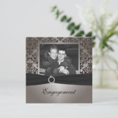 Aankondiging grijs en zwart Verloving (Staand voorkant)