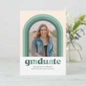 Aankondiging Groen Afstuderen Retro Arch (Staand voorkant)