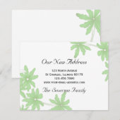 Aankondiging groen dagboek nieuw adres (Voorkant / Achterkant)