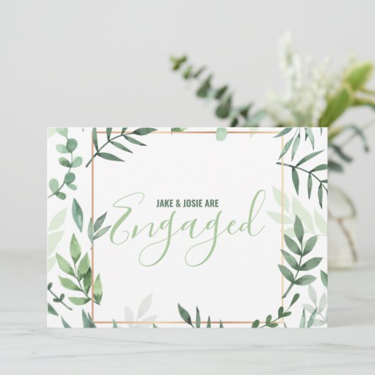 Aankondiging groene bladeren (Staand voorkant)