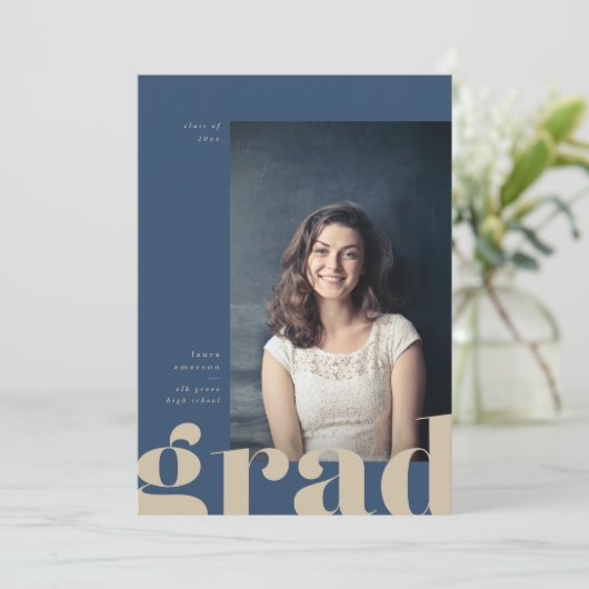 Aankondiging groot Afstuderen type (Staand voorkant)