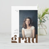 Aankondiging groot Afstuderen type (Staand voorkant)