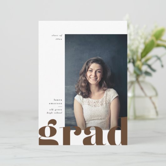 Aankondiging groot Afstuderen type (Staand voorkant)