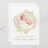 Aankondiging grootouder Baby Girl (Voorkant / Achterkant)