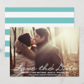 Aankondiging handschriftelijke save the date (Voorkant / Achterkant)