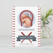 Aankondiging honkbal geboorte (Staand voorkant)