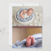 Aankondiging honkbal geboorte (Achterkant)