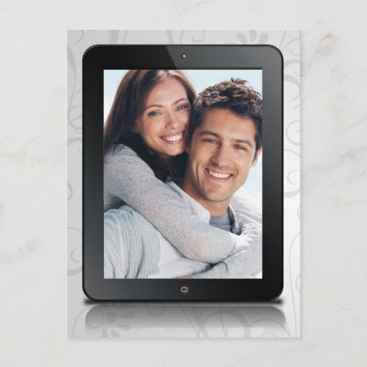 Aankondiging huwelijksdatum briefkaart (Voorkant)