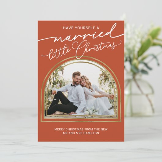 Aankondiging huwelijkskerstfeest (Staand voorkant)