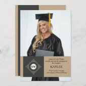 Aankondiging Initiaal Foto Afstuderen (Voorkant / Achterkant)